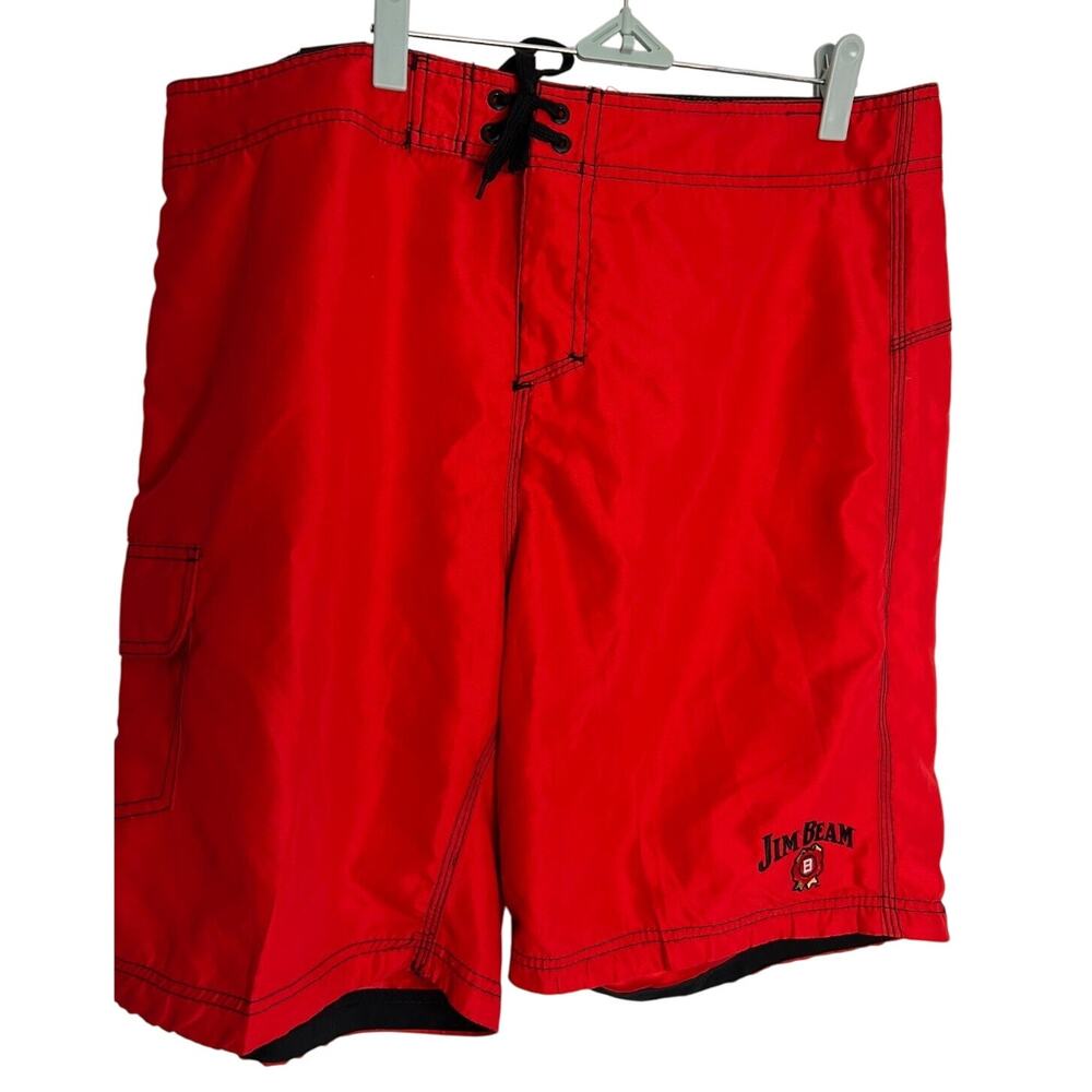 Jim Beam Mens Red Board Shorts Size XL NWT! Rare Find!